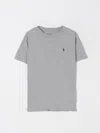 Polo Ralph Lauren Logo Cotton Jersey T-shirt In Grey