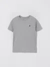 Polo Ralph Lauren Boys Grey Cotton Pony Logo T-shirt In Gray