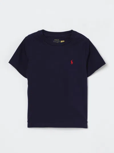 POLO RALPH LAUREN T-SHIRT POLO RALPH LAUREN KIDS COLOR NAVY,426536045