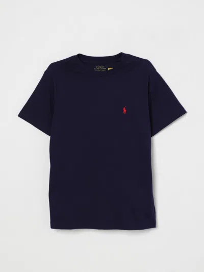 POLO RALPH LAUREN T-SHIRT POLO RALPH LAUREN KIDS COLOR NAVY,426553045