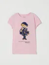 Polo Ralph Lauren Toddler And Little Girls Polo Bear Cotton Jersey T-shirt In Pink