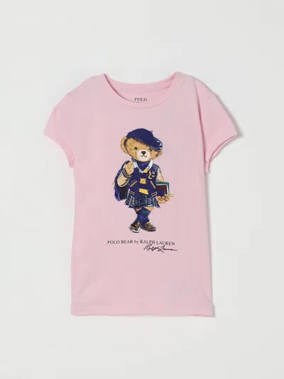 POLO RALPH LAUREN T-SHIRT POLO RALPH LAUREN KIDS COLOR PINK,H31078010