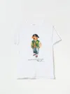 Polo Ralph Lauren Cotton Polo Bear T-shirt In Weiss 1