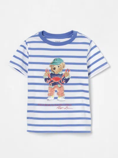 POLO RALPH LAUREN T-SHIRT POLO RALPH LAUREN KIDS COLOR WHITE,G64819001