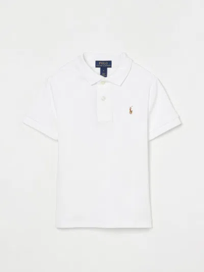 POLO RALPH LAUREN POLO SHIRT POLO RALPH LAUREN KIDS COLOR WHITE,G85492001