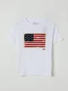 Polo Ralph Lauren Flag Cotton Jersey Tee In White