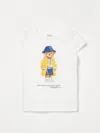 Polo Ralph Lauren Polo Bear Cotton Jersey Tee In Weiss