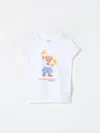 Polo Ralph Lauren Big Girls Polo Bear Cotton Jersey Tee In Weiss