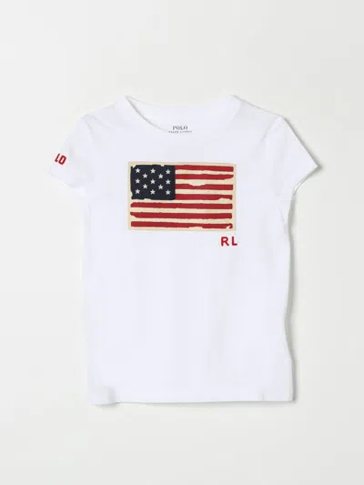POLO RALPH LAUREN T-SHIRT POLO RALPH LAUREN KIDS COLOR WHITE,F83892001