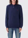 Polo Ralph Lauren Long-sleeved Polo Shirt With Classic Collar In Blue