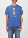 POLO RALPH LAUREN T-SHIRT POLO RALPH LAUREN MEN COLOR GNAWED BLUE,G48204011