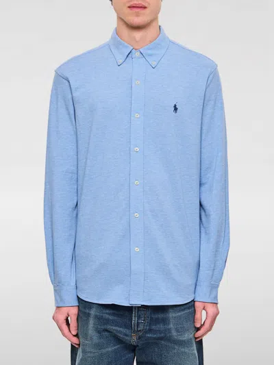 POLO RALPH LAUREN SHIRT POLO RALPH LAUREN MEN COLOR GNAWED BLUE,G59018011