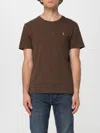 Polo Ralph Lauren Ralph Lauren Jersey Crewneck T-shirt In Brown