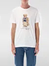 Polo Ralph Lauren White Polo Bear T-shirt Custom Slim-fit In Multi