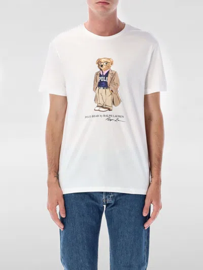 POLO RALPH LAUREN T-SHIRT POLO RALPH LAUREN MEN COLOR WHITE,H09679001