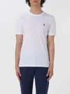 Polo Ralph Lauren Man's White Cotton T-shirt With Logo In White