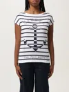 Polo Ralph Lauren Striped Anchor-graphic Jersey Tee In White