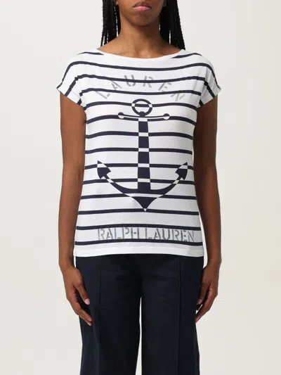 POLO RALPH LAUREN T-SHIRT POLO RALPH LAUREN WOMAN COLOR WHITE,H06738001