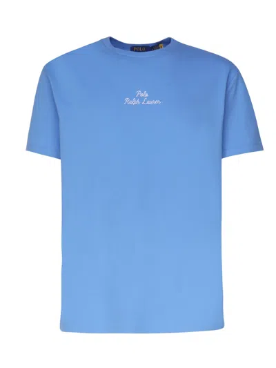 Polo Ralph Lauren T-shirt With Embroidery In Blue