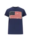 Polo Ralph Lauren Short Sleeve Flag Tee In Blue