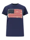 Polo Ralph Lauren Short Sleeve Flag Tee In Blue