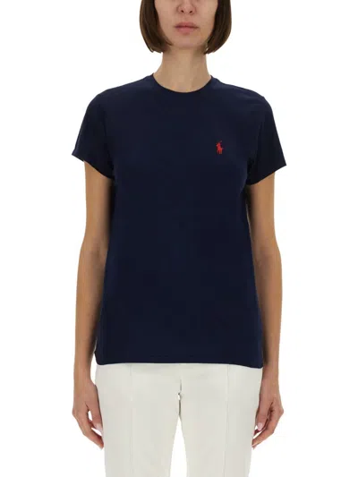Polo Ralph Lauren T-shirt With Logo In Blue