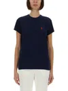 Polo Ralph Lauren Cotton Jersey Crewneck T-shirt In Blue