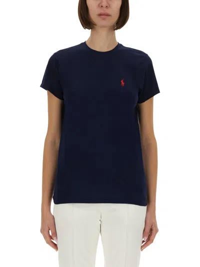 Polo Ralph Lauren T Shirt With Logo In Blue