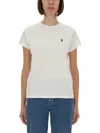 Polo Ralph Lauren Logo Embroidered T-shirt In White