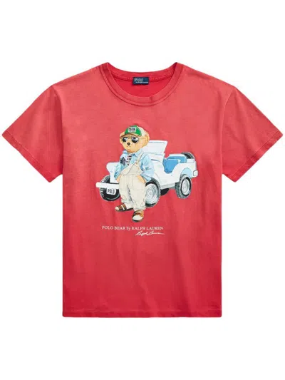 Polo Ralph Lauren T-shirt With Print Clothing In Red