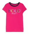 Polo Ralph Lauren Logo-embroidered Cotton T-shirt In Pink
