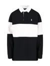 Polo Ralph Lauren Short Sleeves With Contrasting Collar And Striped Pattern In Black