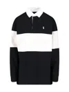 Polo Ralph Lauren Short Sleeves With Contrasting Collar And Striped Pattern In Black