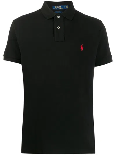 POLO RALPH LAUREN POLO RALPH LAUREN COTTON POLO IN BLACK WITH LOGO