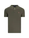 Polo Ralph Lauren Green Slim Cotton Logo Embroidery Polo Shirt In Green