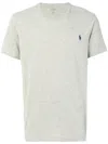Polo Ralph Lauren Embroidered T-shirt In Gray
