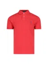 Polo Ralph Lauren Ribbed Collar Short Sleeves In Red