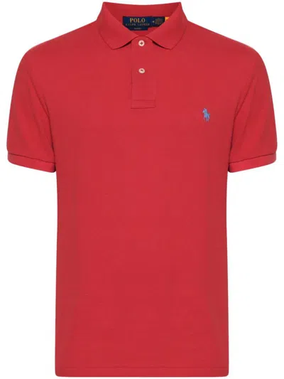 Polo Ralph Lauren Logo-embroidered Polo Shirt In Red