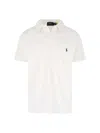 Polo Ralph Lauren Cotton Mesh Slim Fit Polo Shirt In White