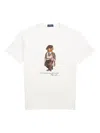 Polo Ralph Lauren White Polo Bear Custom Slim-fit T-shirt In White