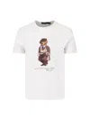 Polo Ralph Lauren Mens White Polo Bear Graphic-print Cotton-jersey T-shirt Xxl In White