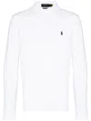 Polo Ralph Lauren Slim Fit Long Sleeve Polo Shirt In White