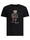 Polo Ralph Lauren Mens Fa25 Black Holiday Bear Bear-print Short-sleeve Cotton T-shirt In Black