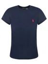 Polo Ralph Lauren Cotton Jersey Crewneck T-shirt Clothing In Blue
