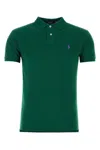 Polo Ralph Lauren Hemline Slits Piquet Polo Shirt In Green