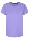 Polo Ralph Lauren Purple T-shirt With Contrasting Pony In Purple