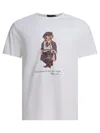Polo Ralph Lauren White Polo Bear Custom Slim-fit T-shirt In White