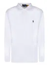 Polo Ralph Lauren Pony Embroidered Long-sleeved Polo Shirt In White