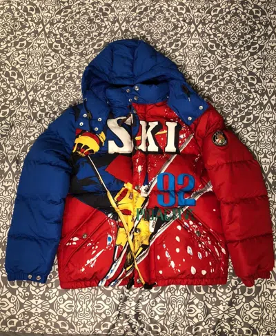 Pre-owned Polo Ralph Lauren T Ski 92 Goose Jacket Crest Stadium Mediu In Multi