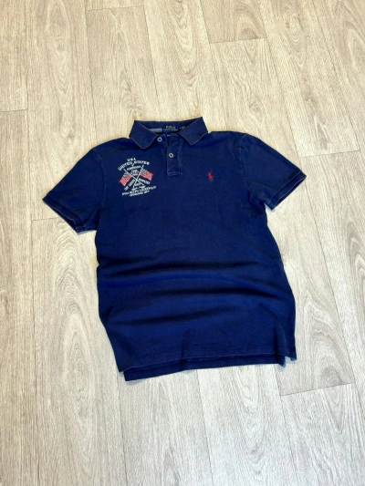 Pre-owned Polo Ralph Lauren T Usa Eagle T-shirt In Navy